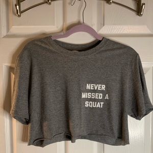 Cropped cotton T-shirt